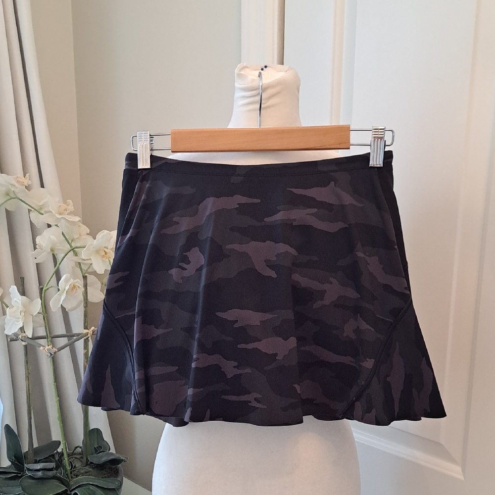 Athlets Womens Match Point Camo Print Athletic/Tennis Stretch 13" Skort‎ XS